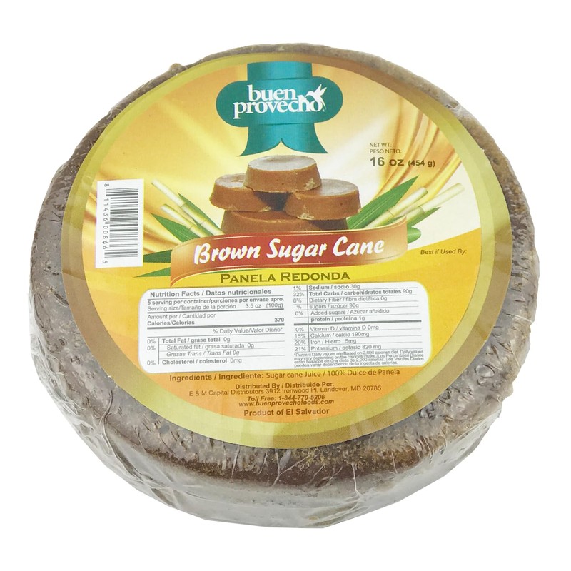 Buen Provecho Panela Redonda, Raw Brown Sugar, 16 oz, 3
