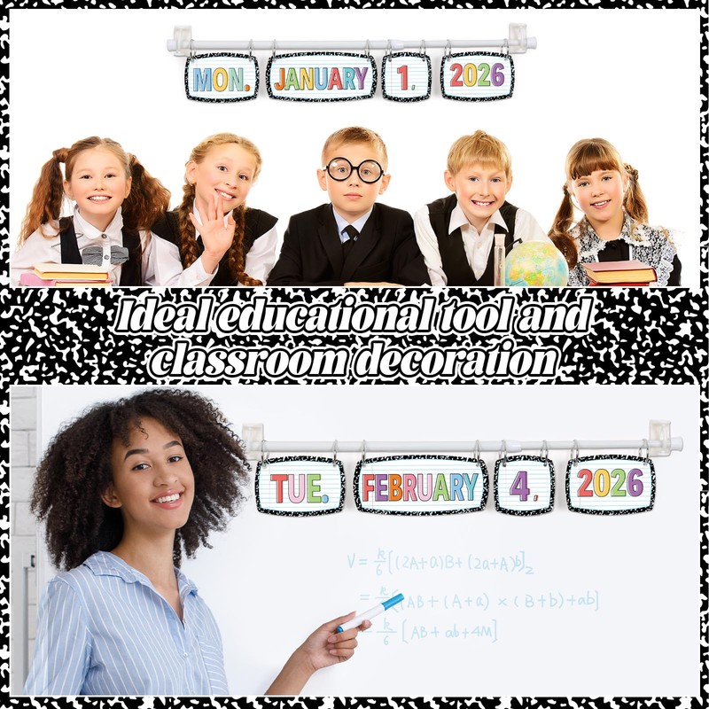Flip Calendar Bulletin Board Set 59 Date Cards Composition Classroom