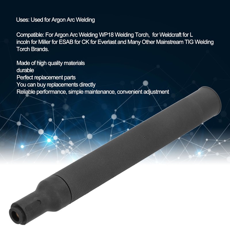 WP‑18P TIG Welding Torch Head Body Flexible Straight Handle Repacement