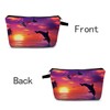 MoCaliduccious Dolphin Print Women Makeup Bag Travel Toiletry Kit Outdoor