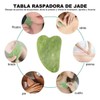 3pcs Rodillo De Masaje Facial De Jade Gua Sha Rejuvenece