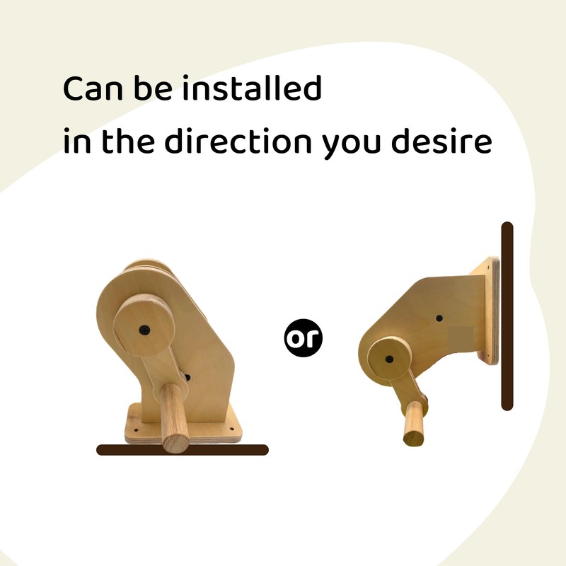 kizihaus Wooden Hand Winch Toy – Bucket Pulley System for