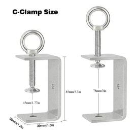 GothicBride Pack of 2 C Clamp 85 mm Delsteel Adjustable Carrier Clamp for Clamps Welding Carpenters Clamping Range 45-78 mm