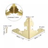 sourcing map 30x30x30mm Metal Box Corner Protectors Edge Guard Gold