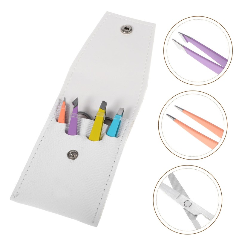 NOLITOY Sets Essential Eyebrow Tweezers Portable Trimming Clamp for Brows