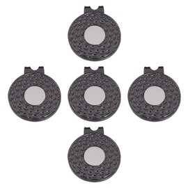Magnetic Golf Hat Clips Ball Marker Holder Men Women Golfer Gifts Golf Court Accssories for Golf Glove Hat Bag Cap Visor Belt Pocket (BlackE-5pcs)