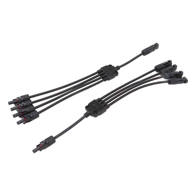 One Pair Solar Panel Adapter Y Branch 1 to 4