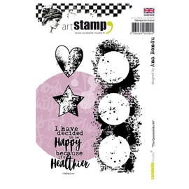 Carabelle Studio SA60365E Cling Art Stamp Geometriks #4 for Embossing Projects, Card Making and Scrapbooking, Transparent, A6