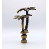 Lite Accents Lamp Finial-COCONUT PALM TREE-Aged Brass Finish, Highly detailed