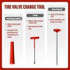 LOGOL Tire Valve Stem Quick Replacement Tool Kit（51025）, Valve Stem