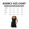 KOEMCY Women's Jumpsuit Romper Sleeveless Backless Square Neck Sleeveless Loose