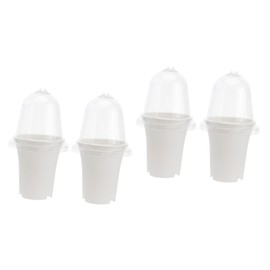 ORFOFE 2sets Outdoor Sturdy Plastic Decorative Flower Pot Lid Garden Cloches for Succulents 2pcs*2