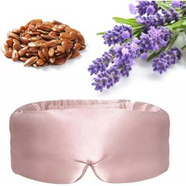 퍼플 라벤더 마스크 건조한 눈을 위한 가중 수면 전자레인지 온열 조절 가능한 새틴 베개 Purple Lavender Mask Dry Eye Care Weighted Sleep Heated Satin Pillow with Microwaveable and Adjustable Temperature Control [Pink]