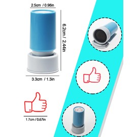 Round Teacher Stamp for Classroom - Thumbs UP Self-Inking Stamp- Red Ink