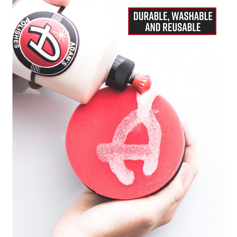 Adam's Red Hex Grip Car Detailing Applicator - Soft Foam