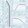 Milkshake Straws, 10 Pack Metal Straws with 4 Straight and