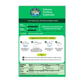 Kelp Pasta, 100% Seaweed, Gluten-Free, Keto, Vegan, Nutritious, Antioxidant-Rich, Low-Calorie, Low-Carb, Organic