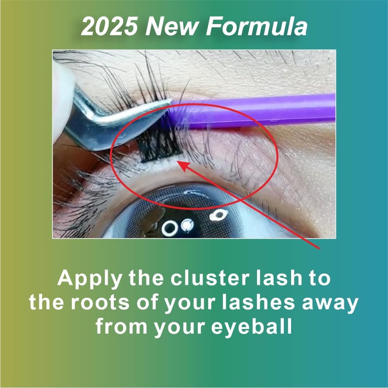 MILKLEAR Lash Cluster Glue Waterproof Long Lasting 2-3 Weeks, Eyelash