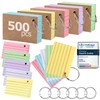 Siumir Pack of 500 Index Cards, Double-Sided Print, A8 Flashcards,