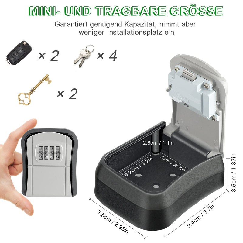 Diyife Key Safe with 4-Digit Combination Code, Waterproof, High Performance