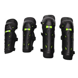 4PCS Knee Pads Elbow Pads Night Luminous Knee Protective Gear Set for Outdoor Off Road Cycing Riding Green