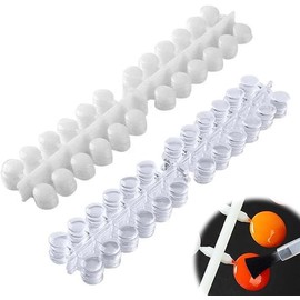 Coehaopike 240 Piece Set Nail Color Chart Nail Color Chart Round Nail Color Display Transparent Natural Color Nail Supplies Nail Tool Color Chart with Double Sided Tape