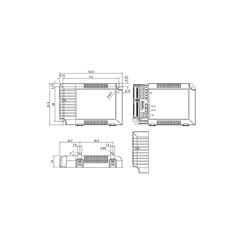 LED Driver DC MeanWell LCM-60DA Dimmable DALI Button NO Constant