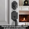 Cerradura Banna Puerta Principal Negra Aleación De Zinc Extensible 60