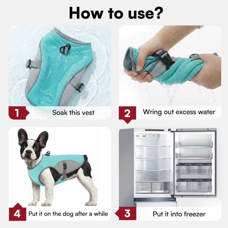 Preferhouse Dog Cooling Vest for Medium Dogs, Dog Cooling Jacket