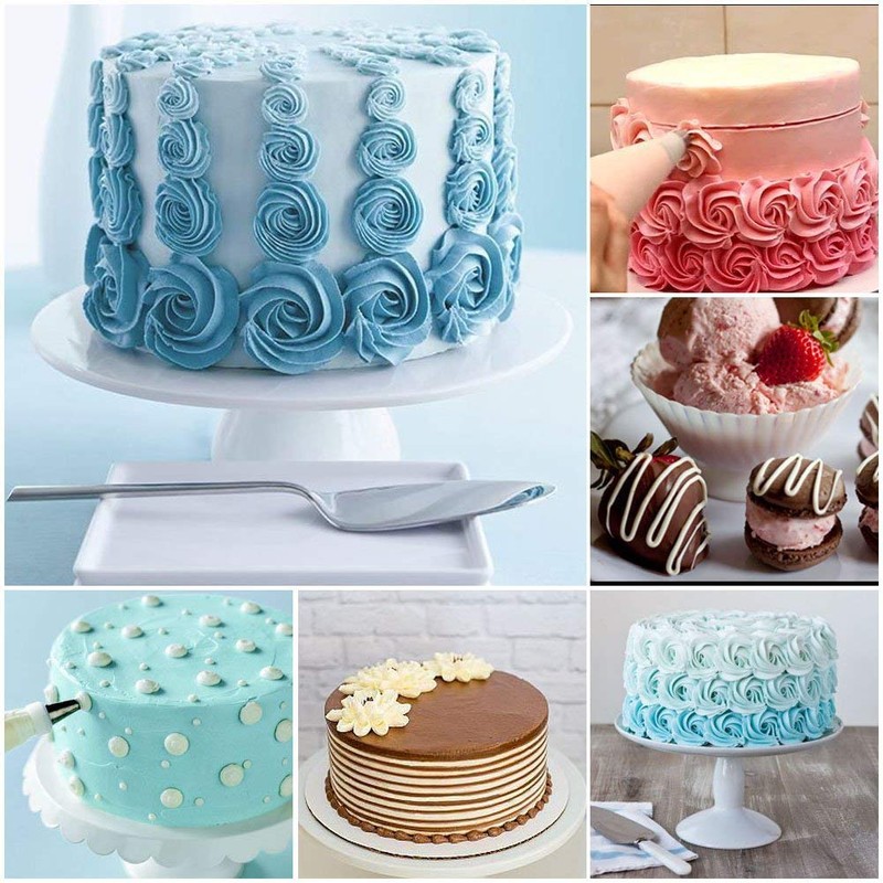 Fulfun 90 Pcs Cake Decorating Supplies kit with Cake Turntable-Cake