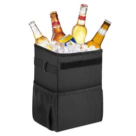 Car Trash Can with Lid - Leakproof Car Trash Garbage Bag with Lid,Adjustable Foldable Storage Bags Vehicle Accessories for Drivers, Sedans Trucks SUV Console Seat