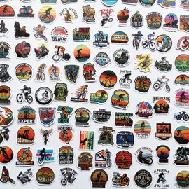 100Pcs Cool Bicycle Decals on Bike Biking Graphic Road Bike Mountain Bike Frame Stickers Bike Fork Decals for Helmet Frame Stickers