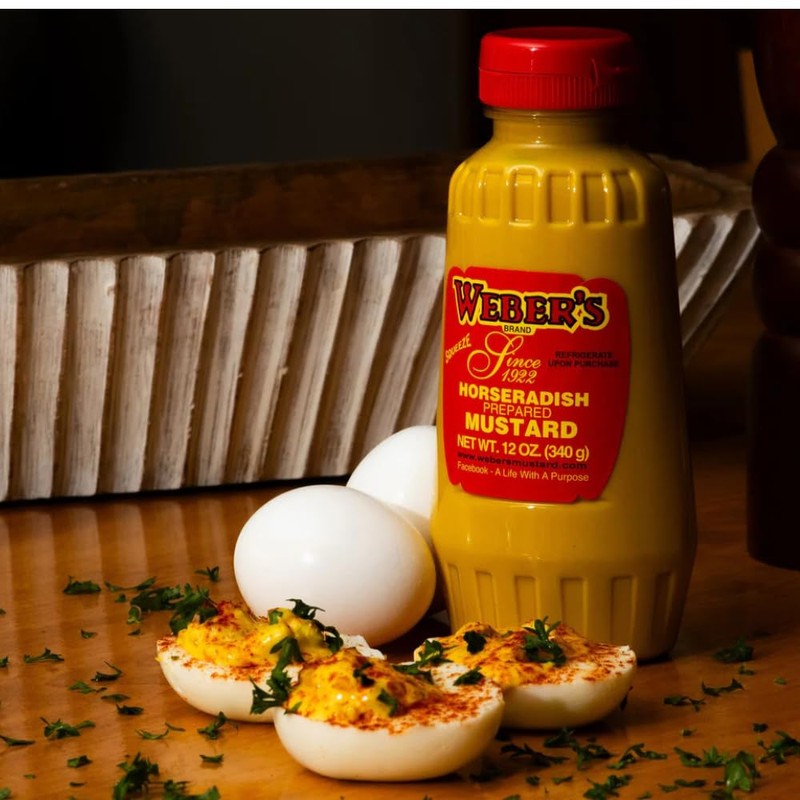 Buffalo's Own Weber's Brand Premium Horseradish Mustard Squeeze Bottle -