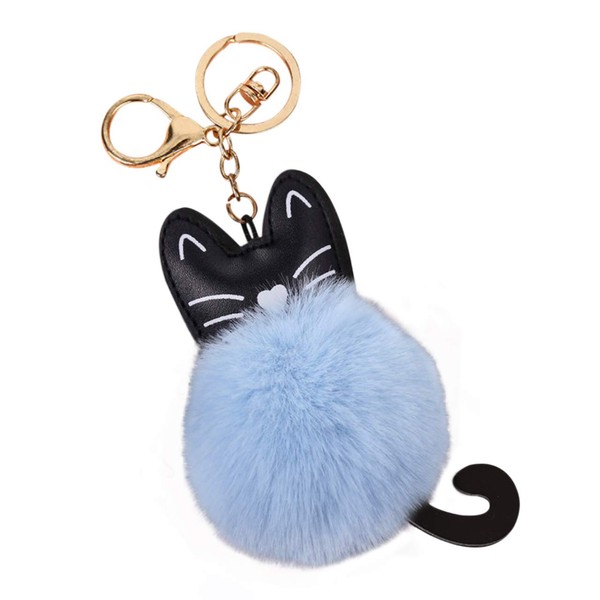 CHROME CRANE WB079 Women's Cat Cat Brushed Fluffy Cute Key
