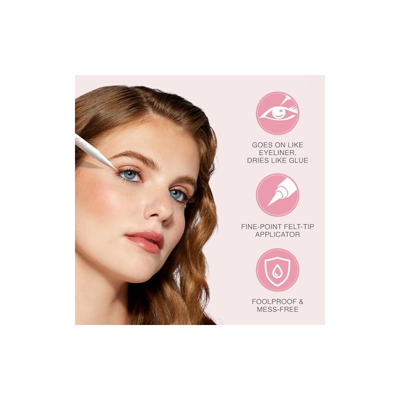 Kiss Lash Glueliner Black, 0.02 Fl Oz