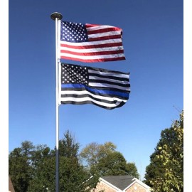 3'x5' Thin Blue Line Police Lives Matter Law Enforcement + American USA US Flag