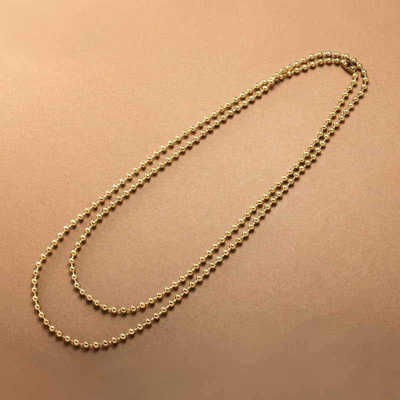 Cream Dot Necklace, Stainless Steel, Surgical Stainless Steel, Women's, Popular,