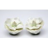 CG 20730 2.5" Painted White Layered Petals Gardenia Salt and