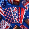 Ganeen 100 Pcs 10 x 10 Inch Patriotic Fabric Squares