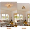 ALAISLYC 13 Inch Rattan Flush Mount Ceiling Lights Farmhouse Boho
