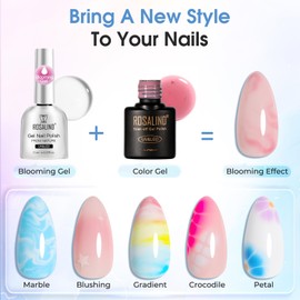 ROSALIND Blooming Gel Nail 11ml Clear Blooming Gel Bleed Nails Nuance Nails Nail Art
