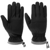 Lipodo Unisex Fleece Lined Touchscreen Gloves Autumn Winter, black