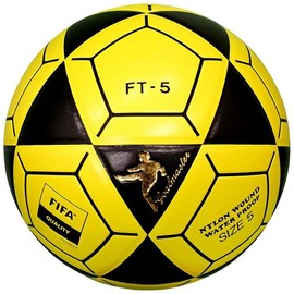FT5A Goal Master Football Balls | Volley Ball [Outdoorfun]:_Black/Yellow_Size 5