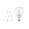CHYSUPER 10PK G40 LED Replacement Bulbs, 0.6W 2700K Warm White,