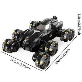 jopeaa Remote Control Car, 2.4Ghz 8WD Stunt Rc Cars with Auto Demo, 360° Rotation, Music and LED Light, Remote Control Car for Boys Age 4 5 6 7 8-12, Birthday Gifts Toys for Boys