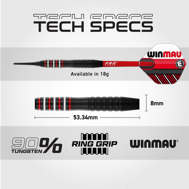 WINMAU Rookie Multi Softip (Plastic Tips) Brass Darts Set Single