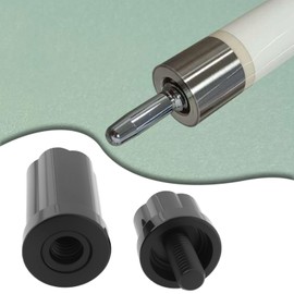 Briny River 4 Sets Pool Cue Joint Protector Pool Cue Protective Cover Plastic Plug Protection Sleeve for 5/16 x 18 Size Pool Cue 13 mm