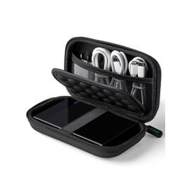 UGREEN Organizador Portátil, Bolsa para Disco Duro Externo 2.5" Accesorios Electrónicos con Doble Capa Acolchada, Estuche para Cables USB, Auriculares, Cargadores, Tarjetas