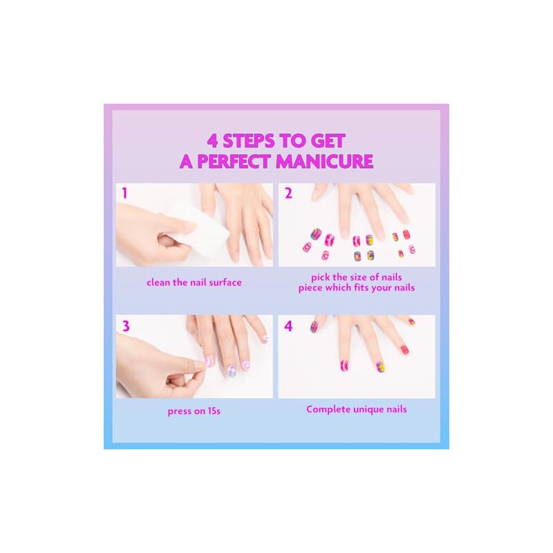 Townley Girl Uñas Press-On 96 pzas 3D que Brillan en