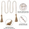 58inch Wood Beads Garland Farmhouse Beads - Natural Prayer Wood